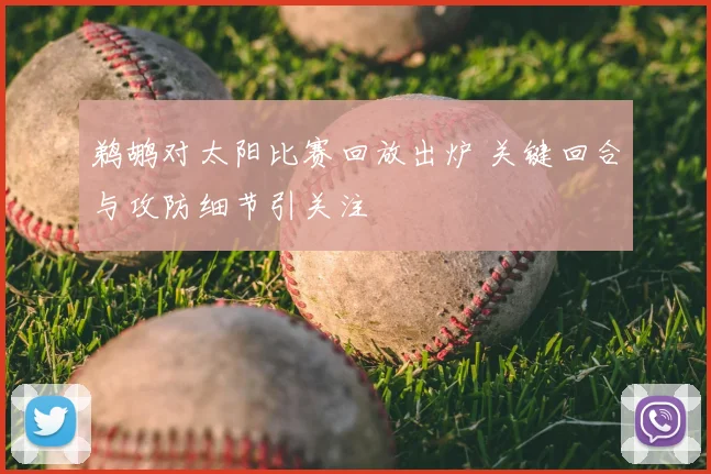 鹈鹕对太阳比赛回放出炉 关键回合与攻防细节引关注